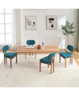 Modern Fabric Upholstered Dining Chairs (Set of 2)