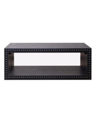 Beaded Edge Coffee Table - 47.6" Rectangular, Open Shelf