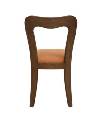 Dining Chair Without Arm(walnut+caramel) Set of 2