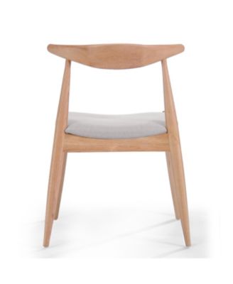 Rubberwood Dining Chairs (Set of 2) - Natural/Beige