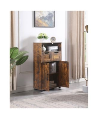  Tall Storage Cabinet with Drawers & Adjustable Shelf