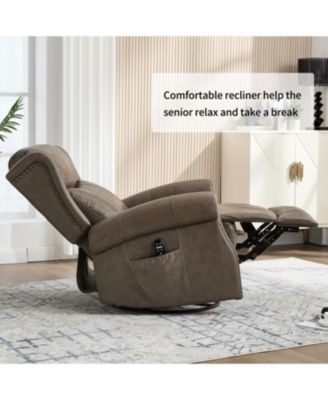  Leather Heat Massage Rocker Recliner
