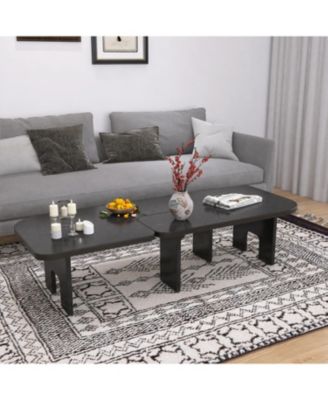 Streamdale Modern   Wooden Extendable Nesting Coffee Table Set