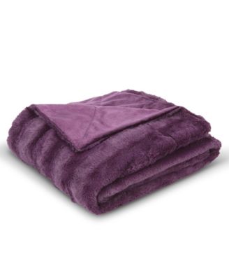 Ultra Soft Faux Fur to Microplush Reversible Oversized Throw, 60" x 70"
