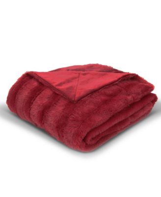Ultra Soft Faux Fur to Microplush Reversible Oversized Throw, 86" x 86"