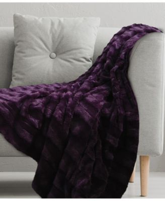 Ultra Soft Faux Fur to Microplush Reversible Oversized Throw, 86" x 86"