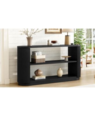 Slim Console Table with Shelf