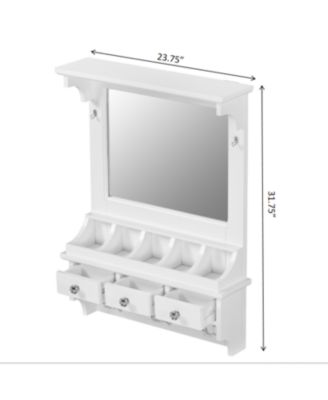 Floating Makeup Vanity with Mirror & Storage