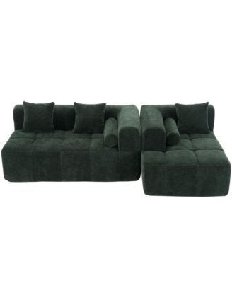  101" Sectional Sofa Modular Couch Deep Seating & Pockets