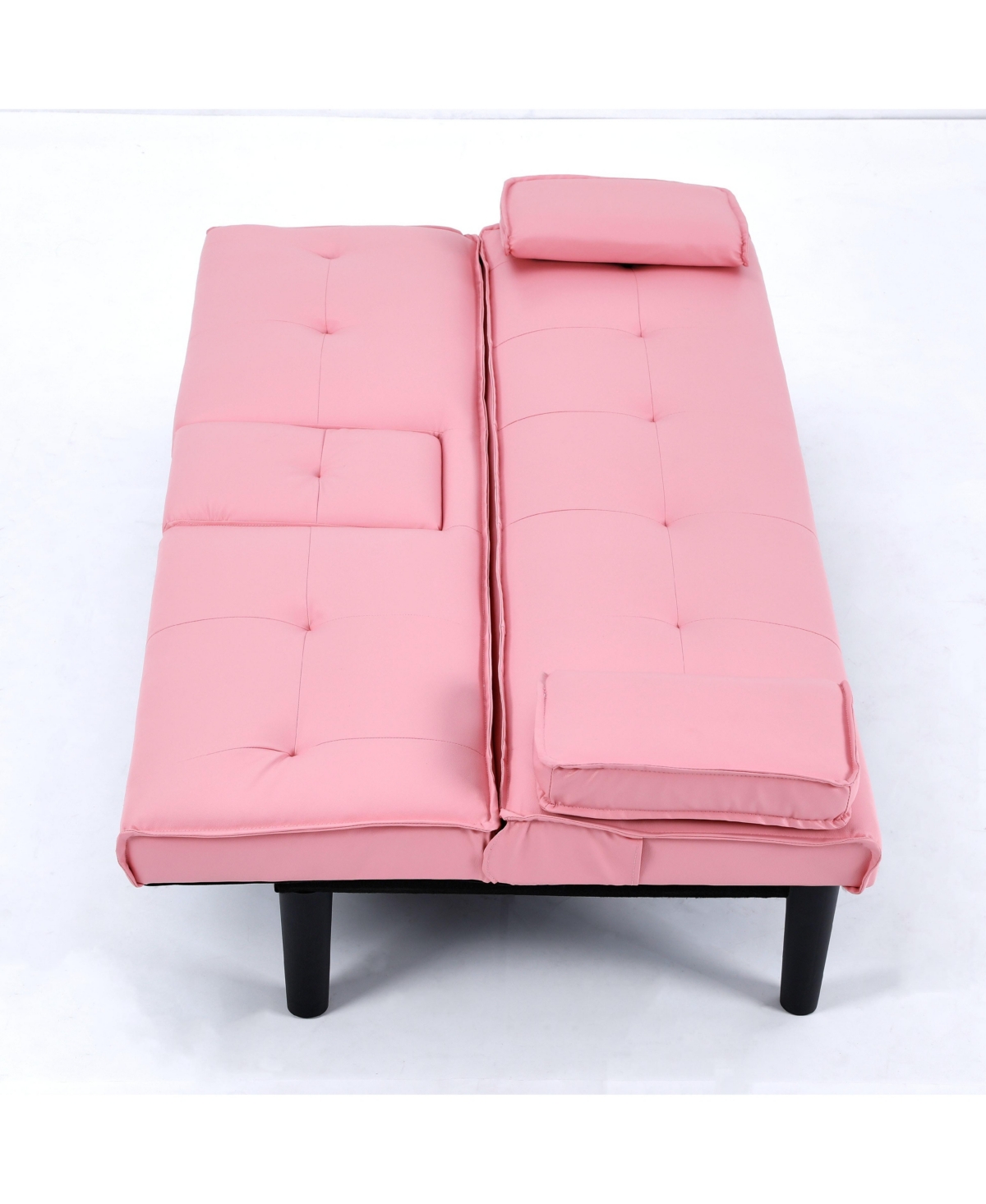 Streamdale Furniture 67" Pvc Sofa Bed with Foldable Design & Cup Holder