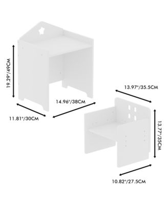 Kids Montessori Table & Chair Set, Adjustable Height