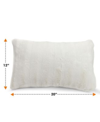 Faux-Fur 2-Pack Decorative Pillows, 12" x 20"