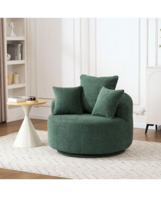 Streamdale Swivel Barrel Accent Chair with Pillows
