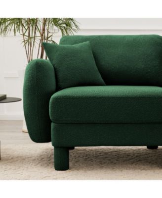 Streamdale Boucle Convertible Sectional Sofa with Ottoman