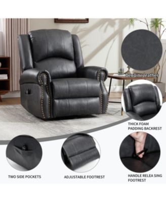 Streamdale Heat Massage Rocker Swivel Recliner Chair, Grey