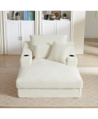 Streamdale Modern White Sofa Lounge Chair