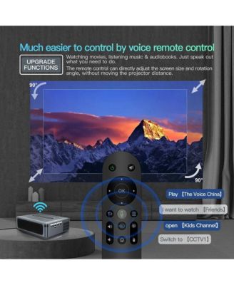 8K Android Smart Projector with 1080p, Daytime Viewing, Built-in Sound & Voice Control