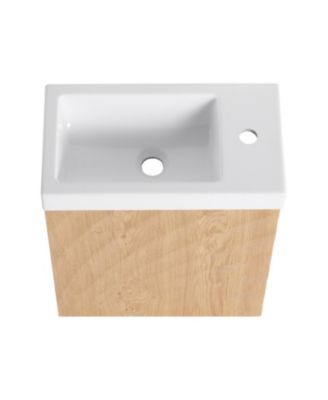 18.5" Wall-Mount Vanity, Resin Sink, Soft Close