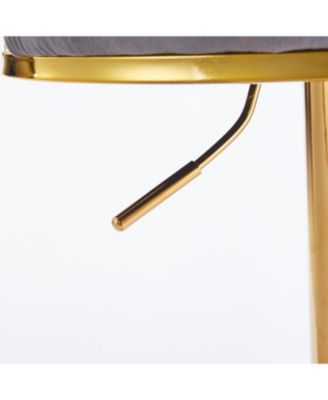 Modern Grey Bar Chairs (Set of 2) Golden Legs