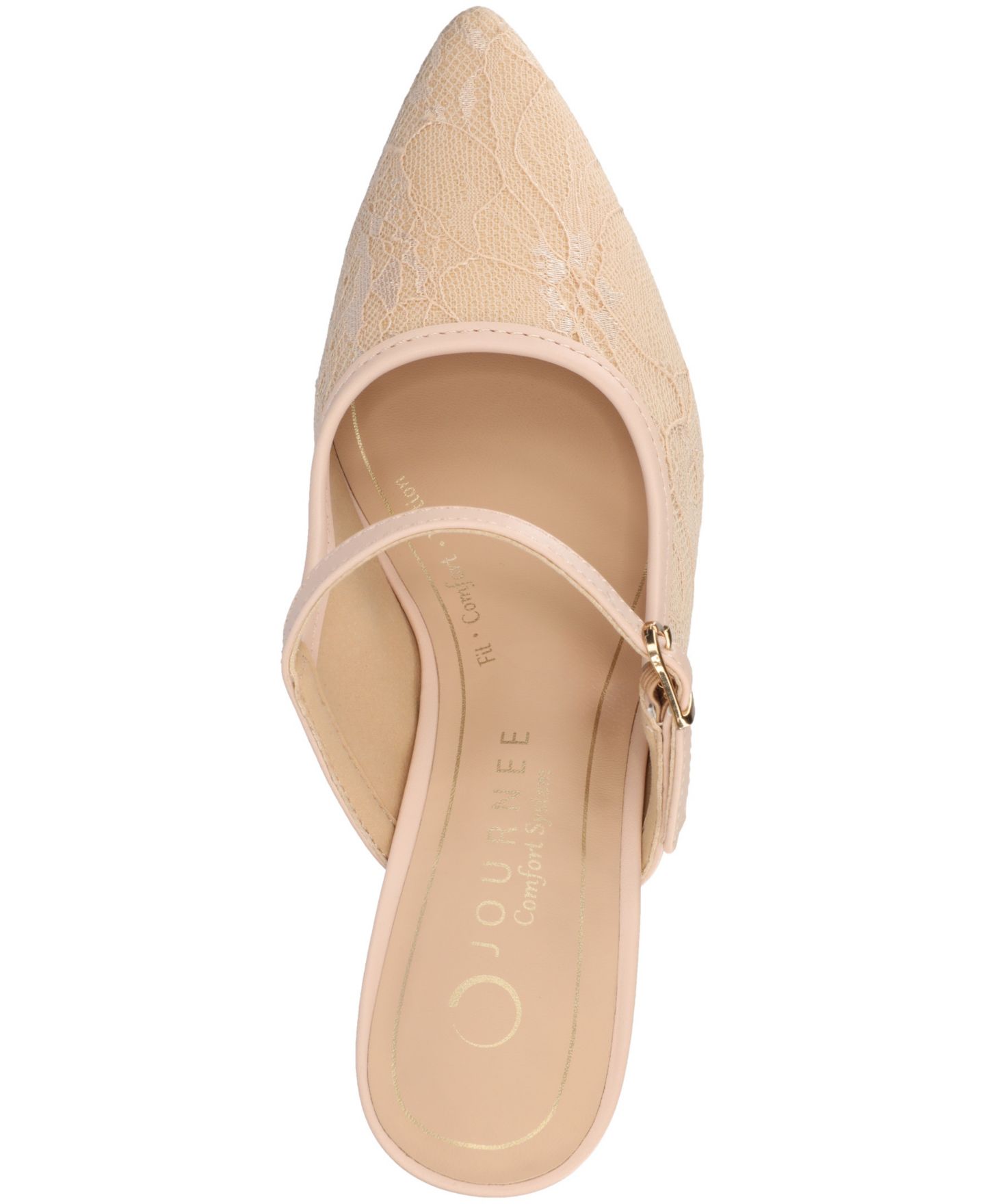 Женские сабо Journee Collection Tiffee Mary Jane Mule Pumps, цвет: Костяной, вариант 1 — фото 4