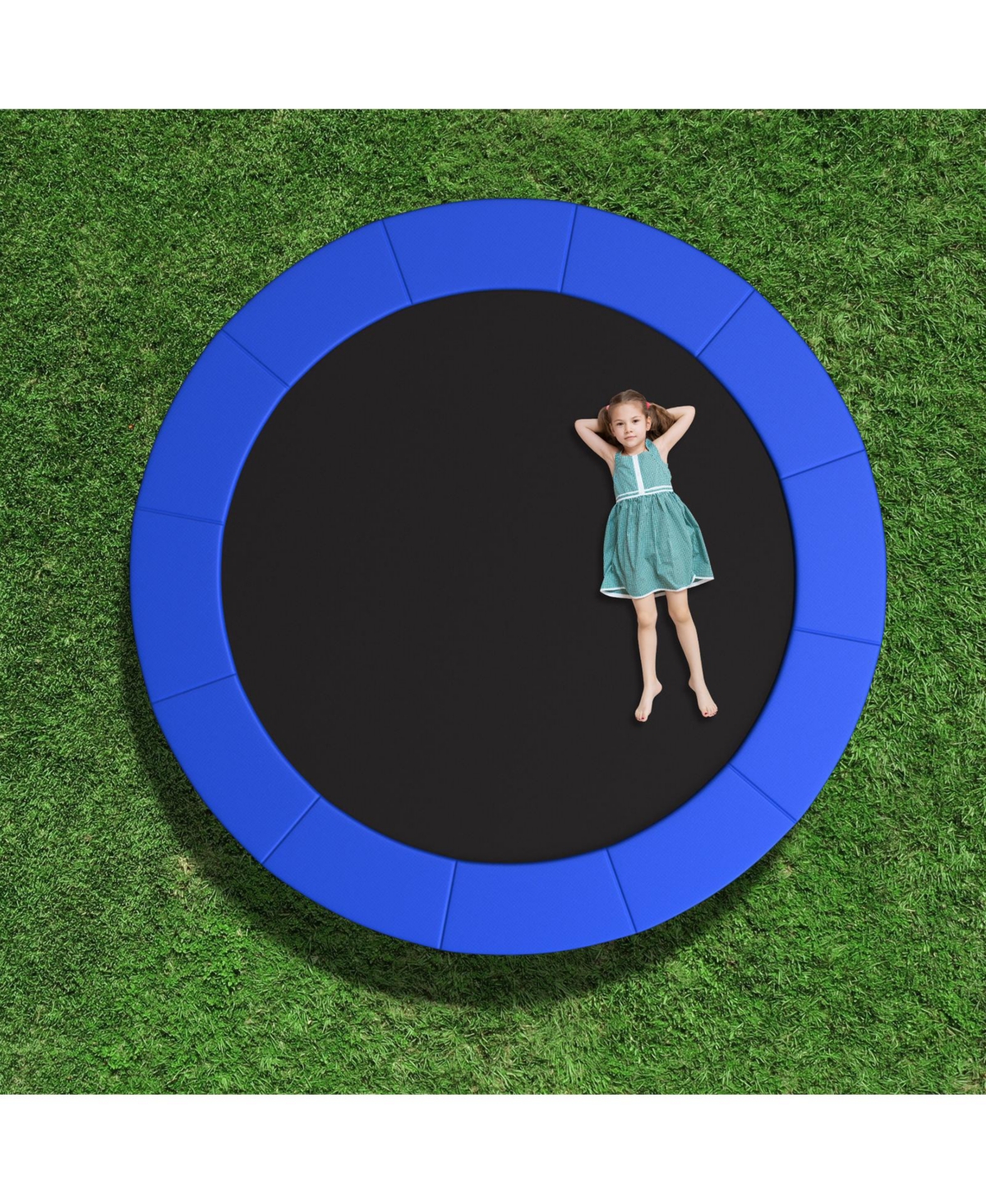 Gymax 12FT Trampoline Spring Cover w/Split Design Waterproof Surface Epe Foam Padding