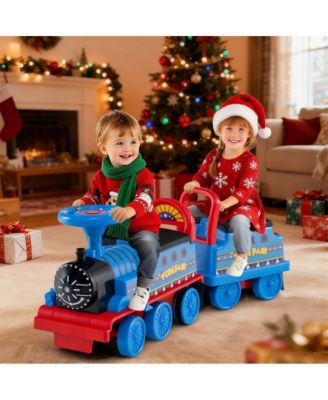 Kids Electric Ride On Train with Detachable Carriage and Interactive Sounds
