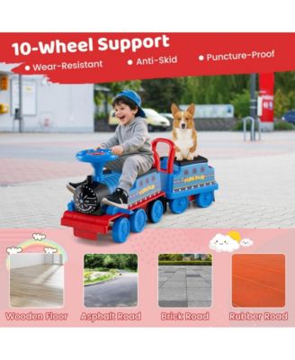 Kids Electric Ride On Train with Detachable Carriage and Interactive Sounds