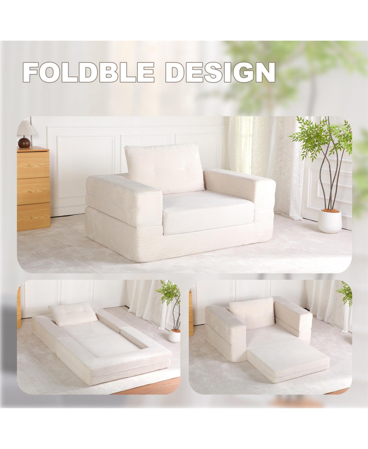 Aostirmotor Compression Dog Sofa Bed Modern Floor Couch With Pillow for Living Room Bedroom