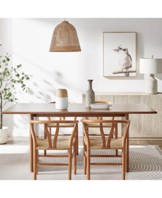 Nora Burk Two Tone Cylindrical Tabletop Vase - White and Beech