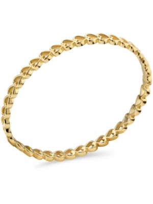 Open Heart Bangle Bracelet  , Size Medium