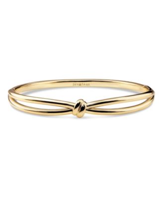 Love Knot Bangle Bracelet in Gold Plated Sterling Silver