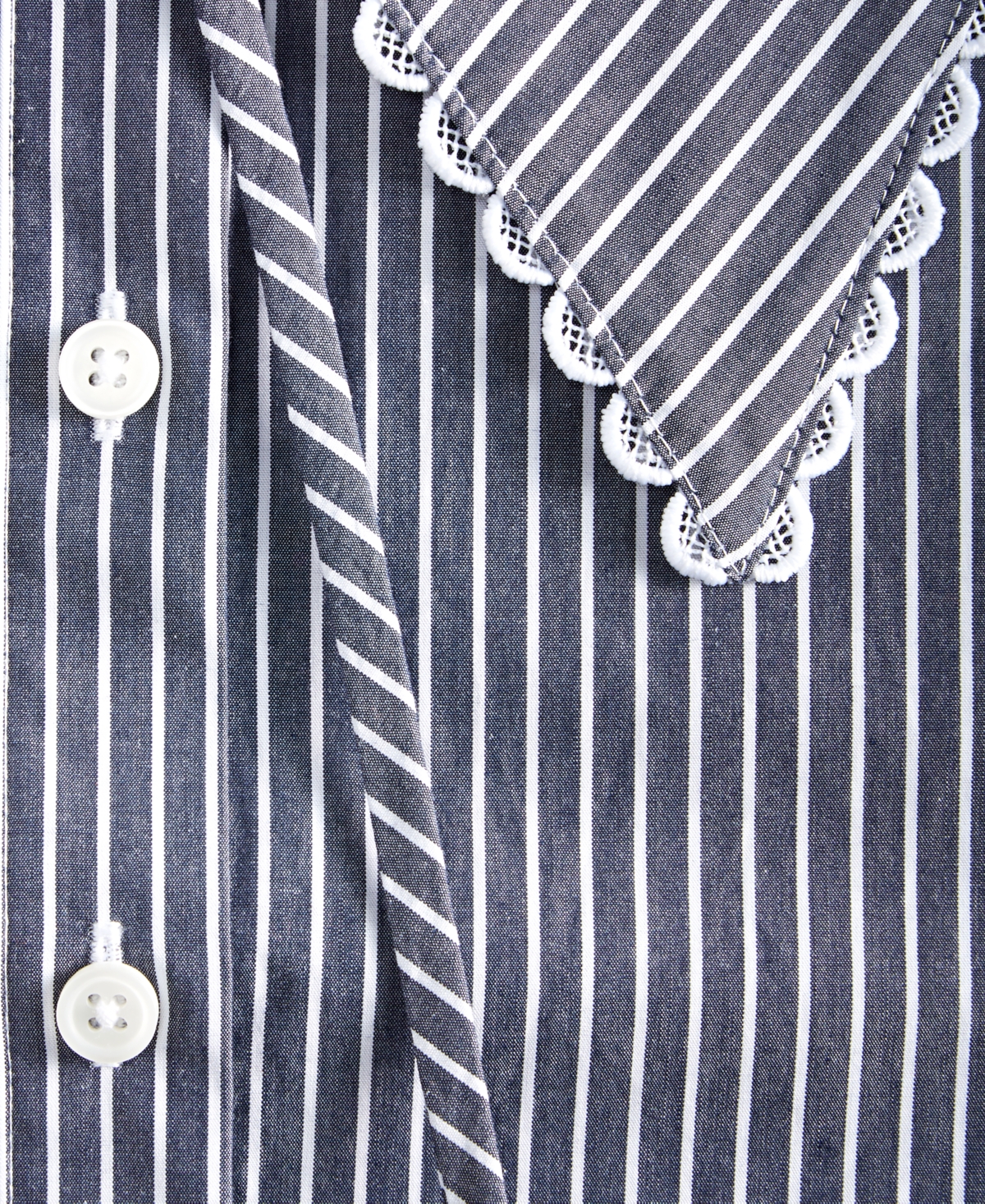 On 34th Women's Lace Trim Sailor Collar Long-Sleeve Blouse, Macy's Exclusive