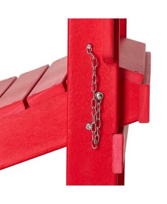 All-Weather Contoured Outdoor Poly Folding Adirondack Chair (Set of 8)