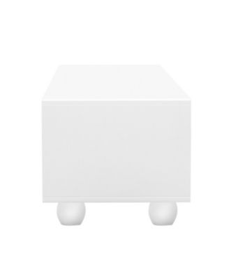 80 Inch Wood Glass Door TV Stand