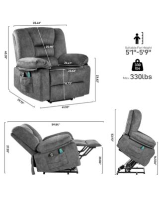 Power Lift Recliner Chair Sofa for Elderly with Massage