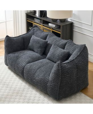 Plush Beanbag Sofa with Foam Core for Two