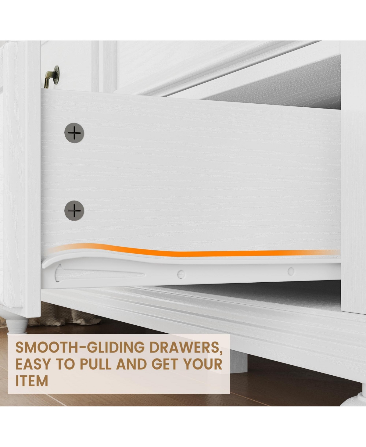 gaomon 47-Inch Wide Farmhouse 9-Drawer Wood Bedroom Dresser with Rustic Design and Metal Handles