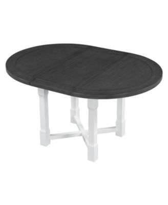 5-Piece Extendable Round Dining Set with Upholstered Chairs