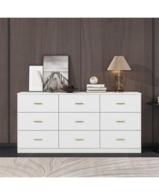  Modern White 9-Drawer Dresser - Ample Storage