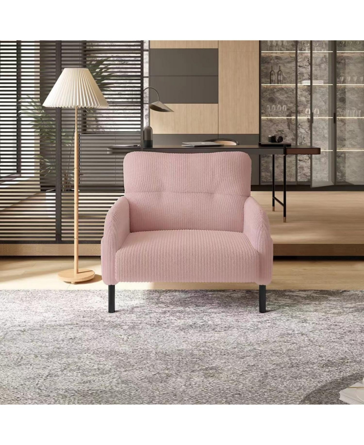 Streamdale Furniture Corduroy Wide Seat Chair