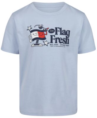 Tommy Hilfiger Boys' 2T-7 Flag Fresh Short-Sleeve T-Shirt - Blue