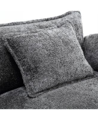Streamdale Oversized Sectional Cloud Couch, Modern Chenille L Shape, Ottoman & Memory Foam