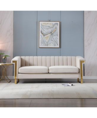 Streamdale Luxurious Velvet Sofa with Modern Accents