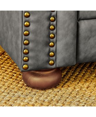 Chesterfield Tufted Sofa 3-Seater Nailhead Trim