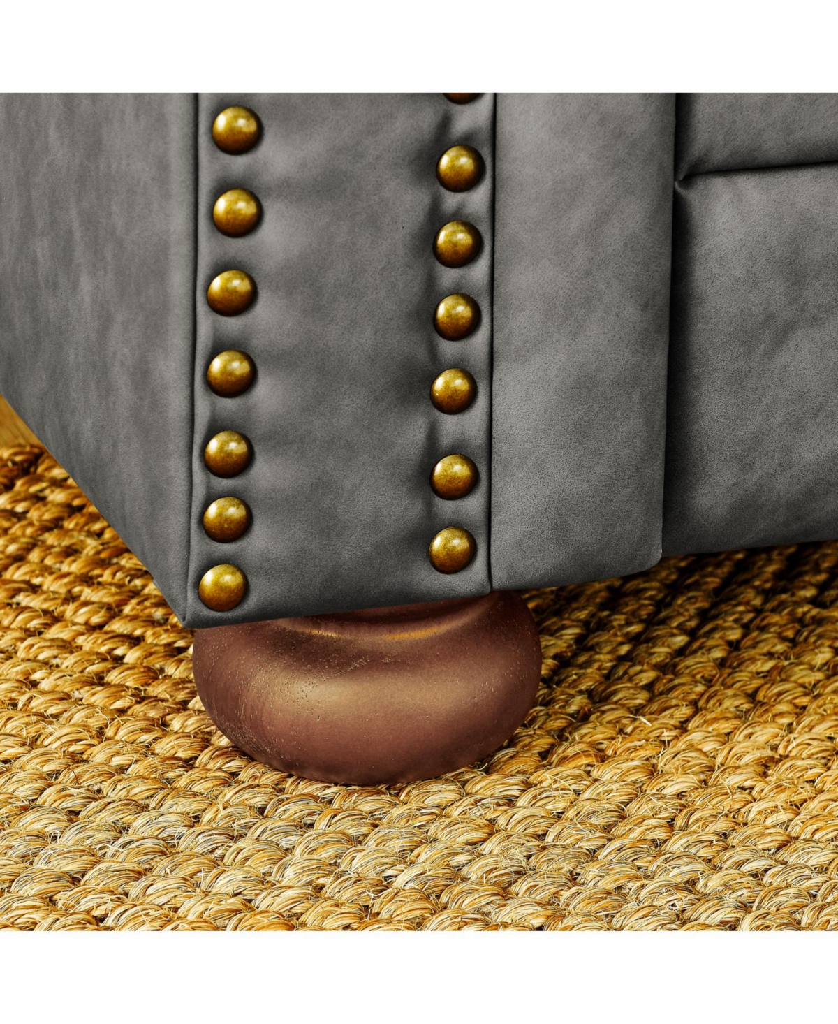 Streamdale Furniture Chesterfield Tufted Sofa 3-Seater Nailhead Trim