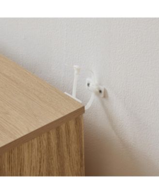 Modern 3-Drawer Dresser Nightstand, Oak Finish