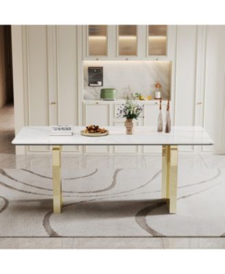 Sintered Stone & Glass Top Dining Table