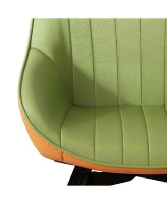 Medieval Modern Dining Chairs Set of 2(Green & Orange)