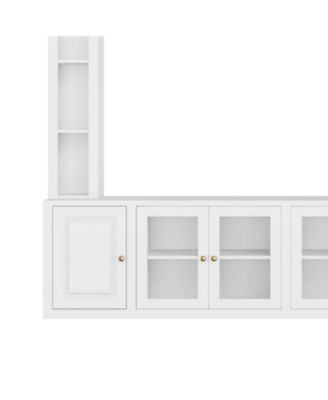 Modern Entertainment Center Wall Unit - 80" TV Stand, Black