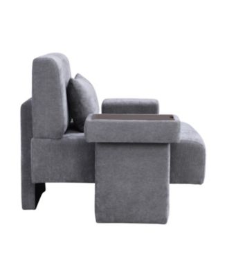 Streamdale Oversized Armchair Wide Mid-Century Chair with Pillow